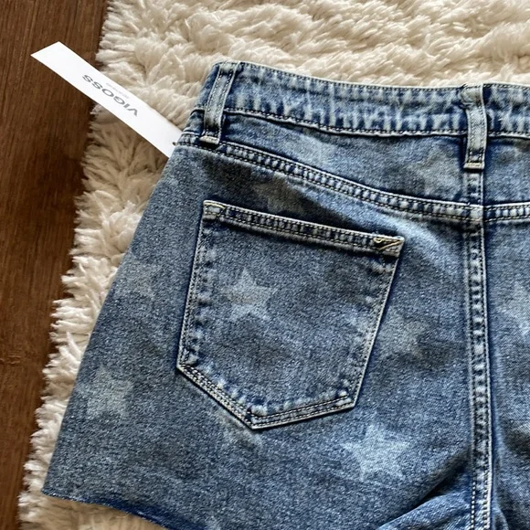 Vigoss Blue Star Jean Shorts - Picture 4 of 8